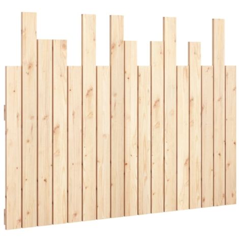 vidaXL Testiera da Parete 108x3x80 cm in Legno Massello di Pino