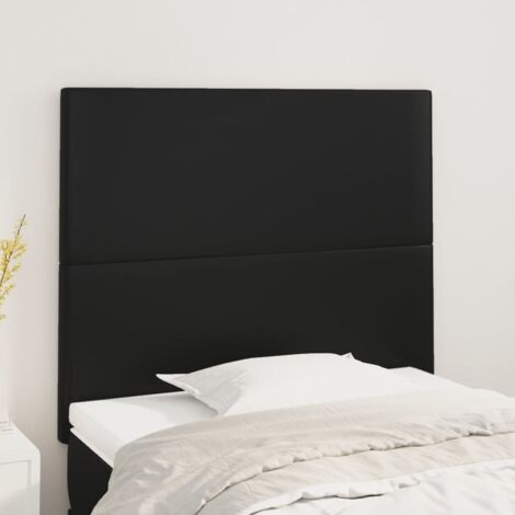 vidaXL Testiera Nera 100x5x118/128 cm in Similpelle