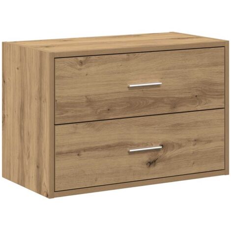 vidaXL Armadio con 2 Cassetti Rovere Artigianale 60x31x40cm Truciolato