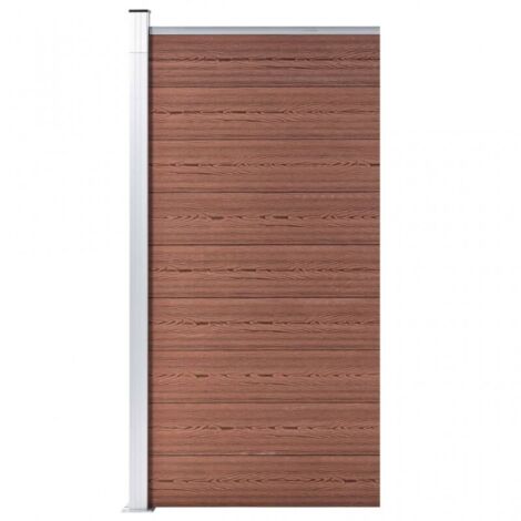 vidaXL Pannello di Recinzione in WPC 95x186 cm Marrone