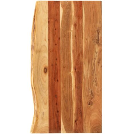 vidaXL Piano per Vanità Bagno in Massello di Acacia 100x52x2,5 cm