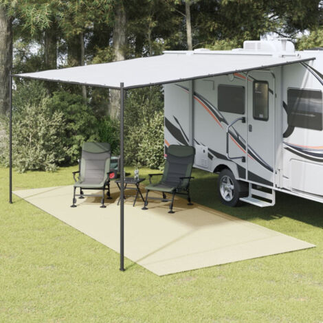 vidaXL Tappeto da Tenda Crema 5x2,5 m