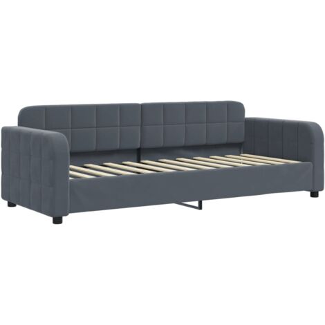 vidaXL Letto da Giorno Grigio Scuro 80x200 cm in Velluto