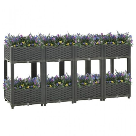 vidaXL Fioriera Rialzata 160x40x71 cm in Polipropilene