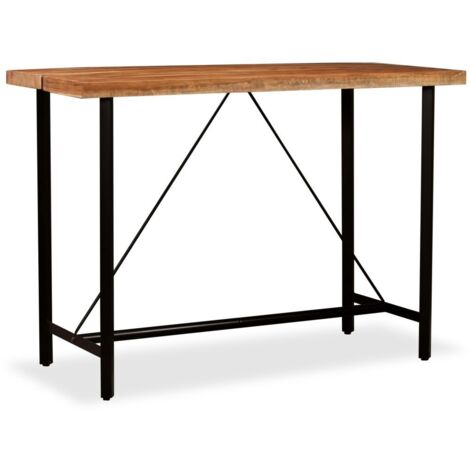 vidaXL Tavolino da Bar in Legno Massello di Acacia 150x70x107 cm