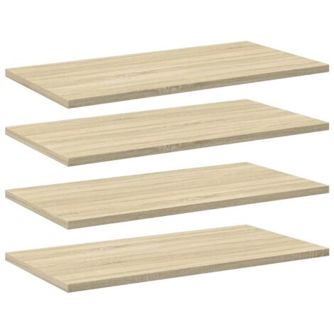 vidaXL Ripiani per Libreria 4pz Rovere Sonoma 60x30x1,5cm Multistrato