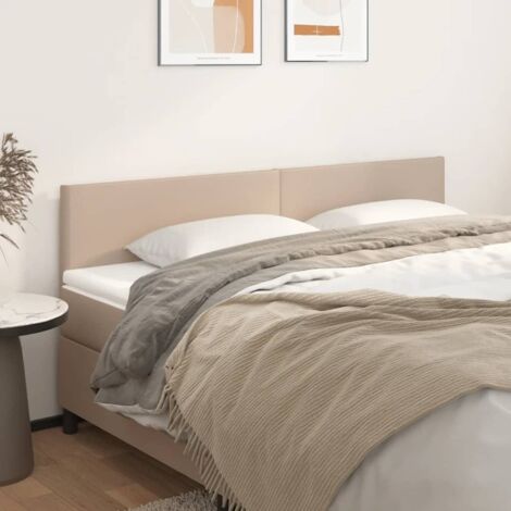 vidaXL Testiere 2 pz Cappuccino 100x5x78/88 cm in Similpelle