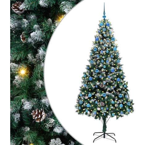 vidaXL Albero di Natale artificiale con 300 LED Verde 210 cm