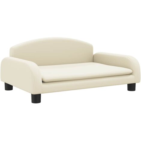 vidaXL Divano per Bambini Crema 70x45x30 cm in Similpelle