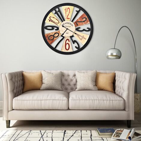 vidaXL Orologio da Parete in Metallo 60 cm Multicolore (1/5)