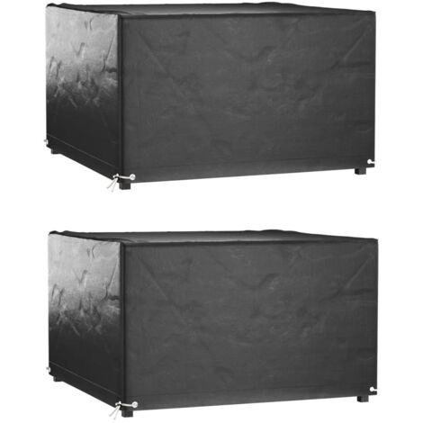 vidaXL Coperture Mobili Giardino 2pz 8 Occhielli 125x125x75cm Quadrate