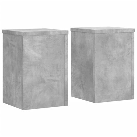 vidaXL Supporti per Piante 2 pz Grigio 25x25x35 cm Legno Multistrato