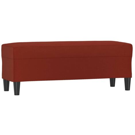 vidaXL Panca Rosso Vino 100x35x41 cm in Similpelle
