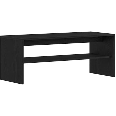 vidaXL Mobile Porta TV Rovere Nero 100x40x40 cm in Legno Multistrato