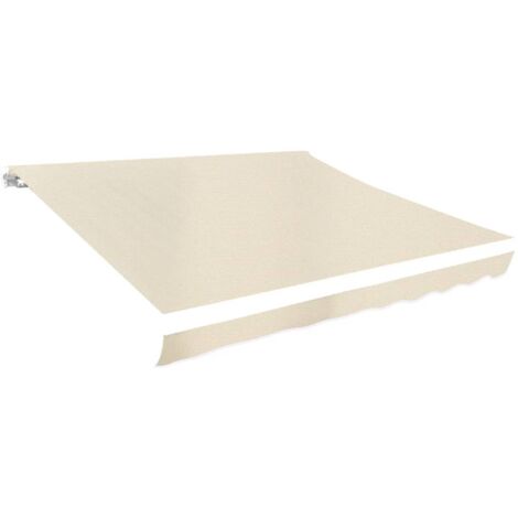 vidaXL Tenda Parasole in Tela Crema 4x3m (Telaio non Incluso)