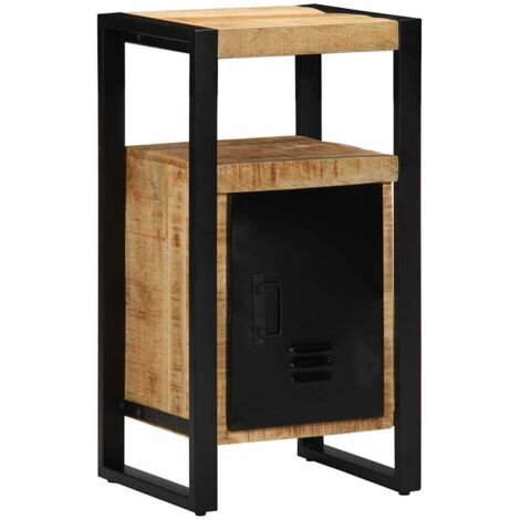 vidaXL Armadio da Bagno con porta Marrone Legno massello di mango (1/5)