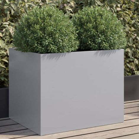 vidaXL Fioriera Argento 62x47x46 cm in Acciaio Zincato