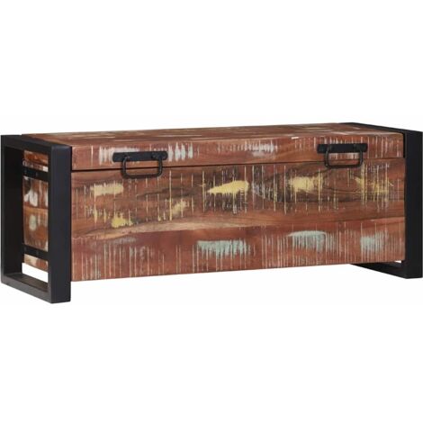 vidaXL Bauli Portaoggetti 80 x 30 x 30 cm Legno massello di recupero
