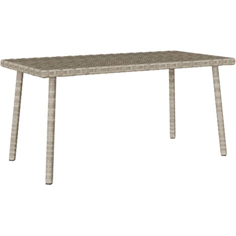 vidaXL Tavolino da Giardino Rettangolare Grigio Chiaro 80x40x37 cm