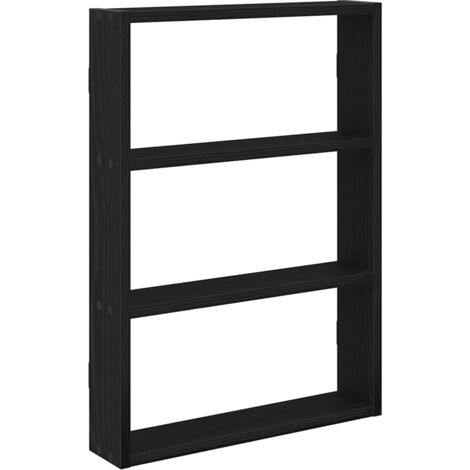 vidaXL Scaffale a Parete Nero 43x9x60 cm in Legno Multistrato