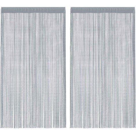 vidaXL Tende a Filo 2 pz Grigio Chiaro 140x250 cm