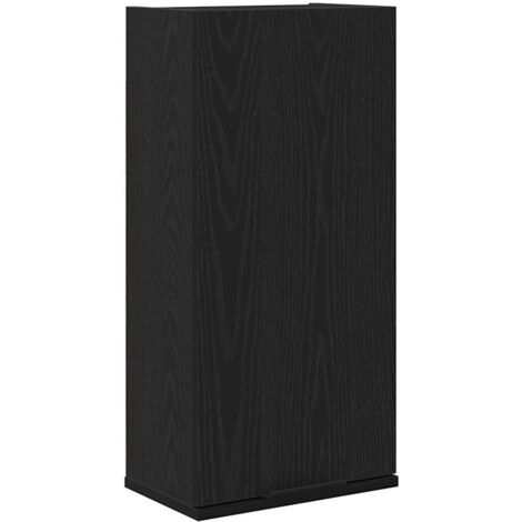 vidaXL Mobiletto da parete in rovere nero 32x20x67 cm in legno ingegnerizzato