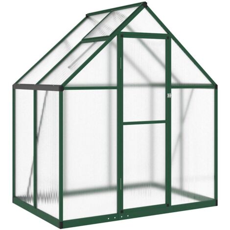 vidaXL Telaio Serra con Base Verde 169x114x195 cm in Alluminio