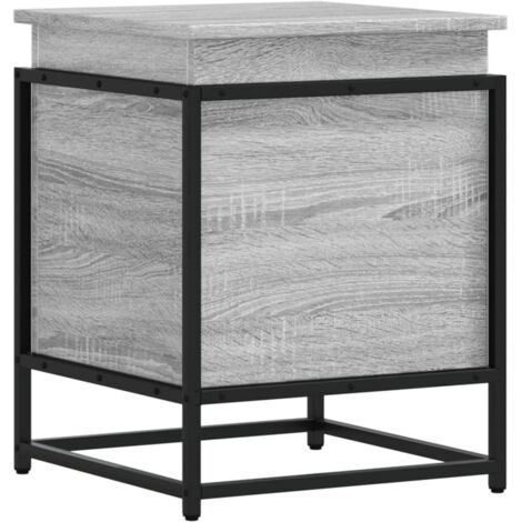 vidaXL Contenitore con Coperchio Grigio Sonoma 40x40x51,5cm Truciolato