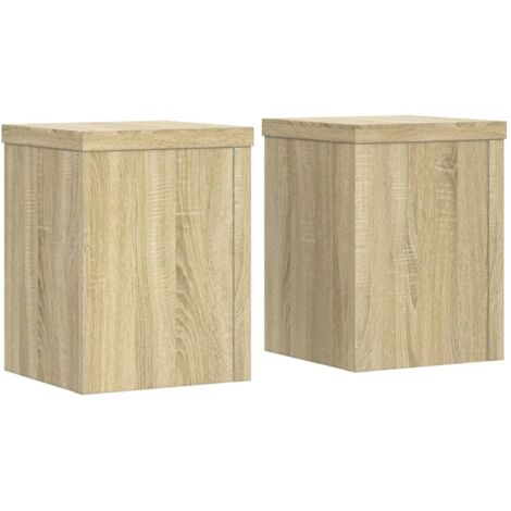 vidaXL Supporti per Piante 2 pz Rovere 15x15x20 cm in Multistrato (1/5)