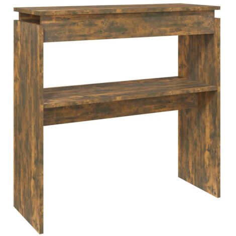 vidaXL Tavolino Consolle Rovere Fumo 80x30x80 cm in Legno Multistrato