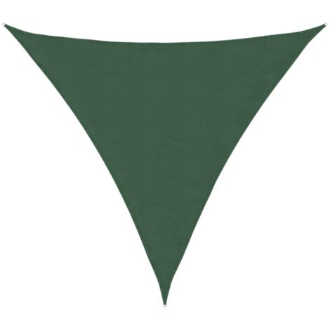 vidaXL Parasole a Vela Oxford Triangolare 3x3x3 m Verde Scuro