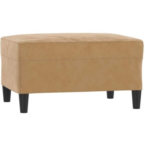 vidaXL Poggiapiedi Marrone 70x55x41 cm in Velluto
