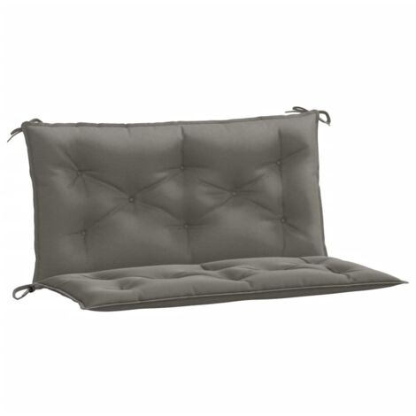 vidaXL Cuscini Panca Giardino 2pz Grigio Scuro Mélange 100x50x7 cm