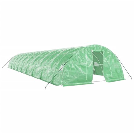 vidaXL Serra con Telaio in Acciaio Verde 90 m² 18x5x2,3 m