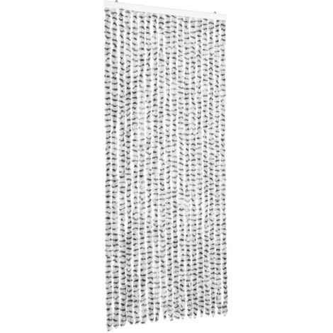 Zanzariera Grigio Chiaro e Grigio Scuro 56x185 cm Ciniglia vidaXL