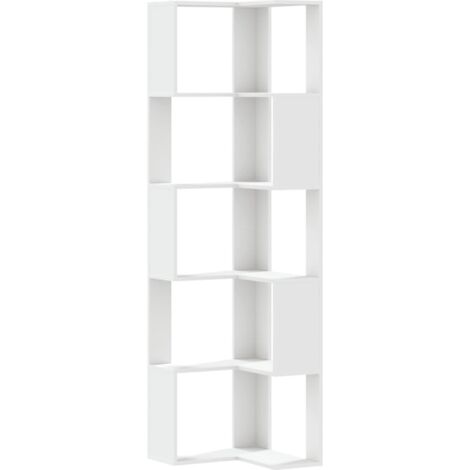 Libreria Angolare 5Ripiani Bianca 50x50x179cm Legno Multistrato vidaXL 253832