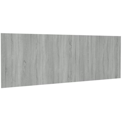 vidaXL Testiera Letto Grigio Sonoma 240x1,5x80 cm Legno Ingegnerizzato