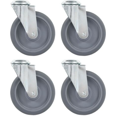 Ruote Girevoli con Foro per Bullone 8 pz 125 mm vidaXL