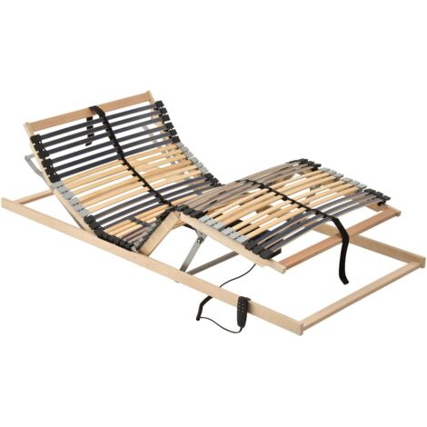 vidaXL Letto con Telaio a Doghe Elettrico 42 Doghe 7 Zone 100x200 cm