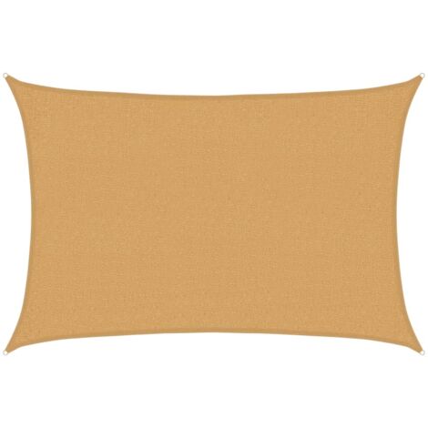 vidaXL Vela Parasole 160 g/m² Rettangolare Sabbia 2x3 m in HDPE