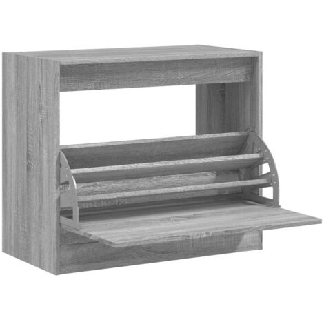 vidaXL Scarpiera Grigio Sonoma 80x42x69 cm in Legno Multistrato