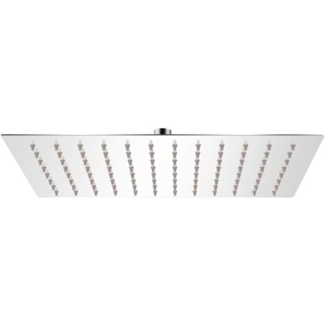 vidaXL Testa Doccia a Pioggia in Acciaio Inox 20x30 cm Rettangolare
