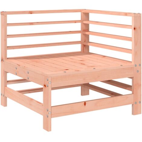 vidaXL Divano Angolare da Giardino in Legno Massello di Douglas