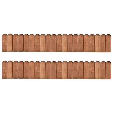 vidaXL Rotoli di Bordura 2 pz 120 cm in Legno di Pino Impregnato