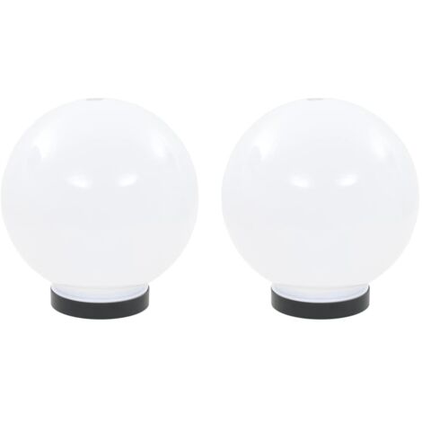 vidaXL Set Lampade a LED Sferiche 2 pz 20 cm in PMMA