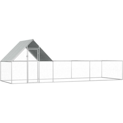 vidaXL Pollaio 6x2x2 m in Acciaio Zincato