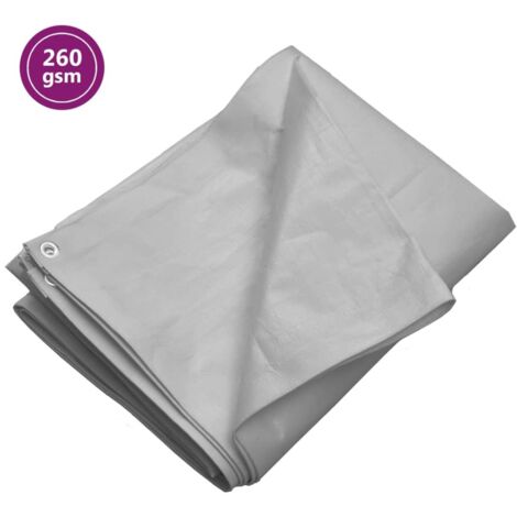 vidaXL Telone 260 g/m² 2x3 m Grigio HDPE