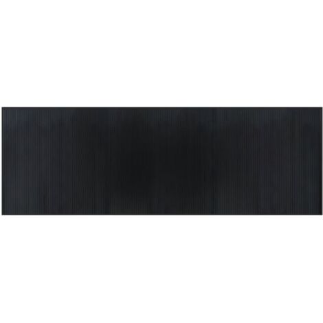 vidaXL Tappeto Rettangolare Nero 100x300 cm in Bambù