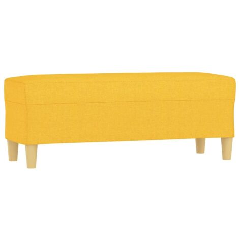vidaXL Panca Giallo Chiaro 100x35x41 cm in Tessuto