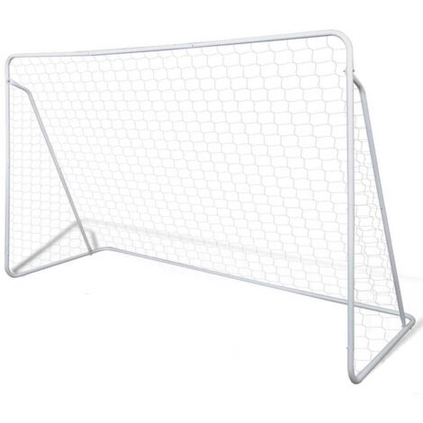 vidaXL Set Porta da Calcio in Acciaio 240 x 90 x 150 cm Alta Qualità